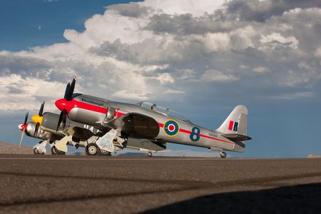 For decades, Sea Furys owned by the Sanders family—(front to back) Dreadnought, Argonaut, and 924—have been strong competitors at Reno’s National Championship Air Races.