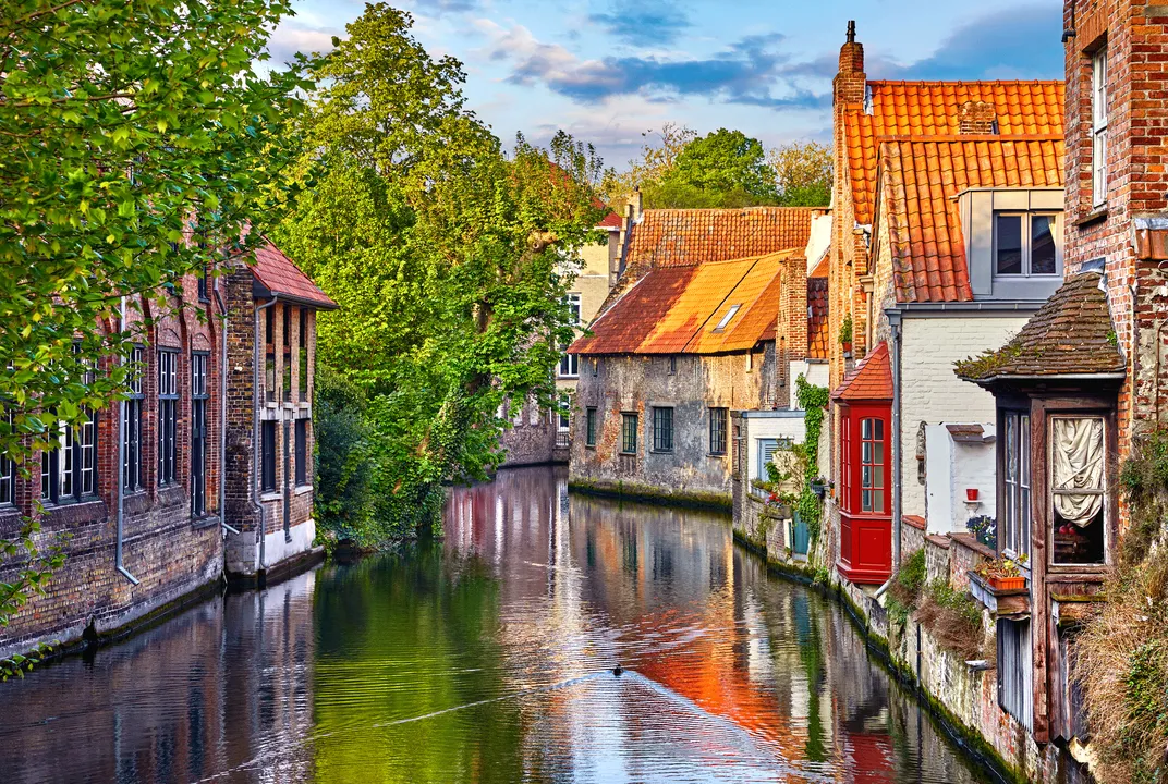 Charming canal in Bruges