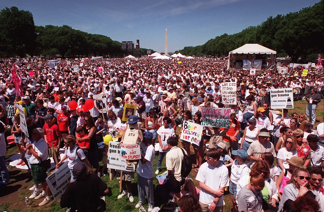 Million Mom March demonstration on the National Mall