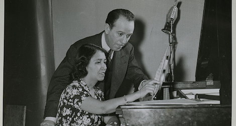 Clotilde Arias in 1942 with the Argentine composer Terrig Tucci