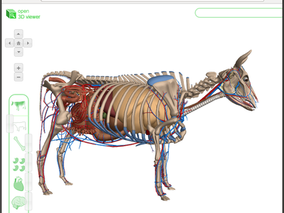 The Google Cow model, now part of the open-3d-viewer project