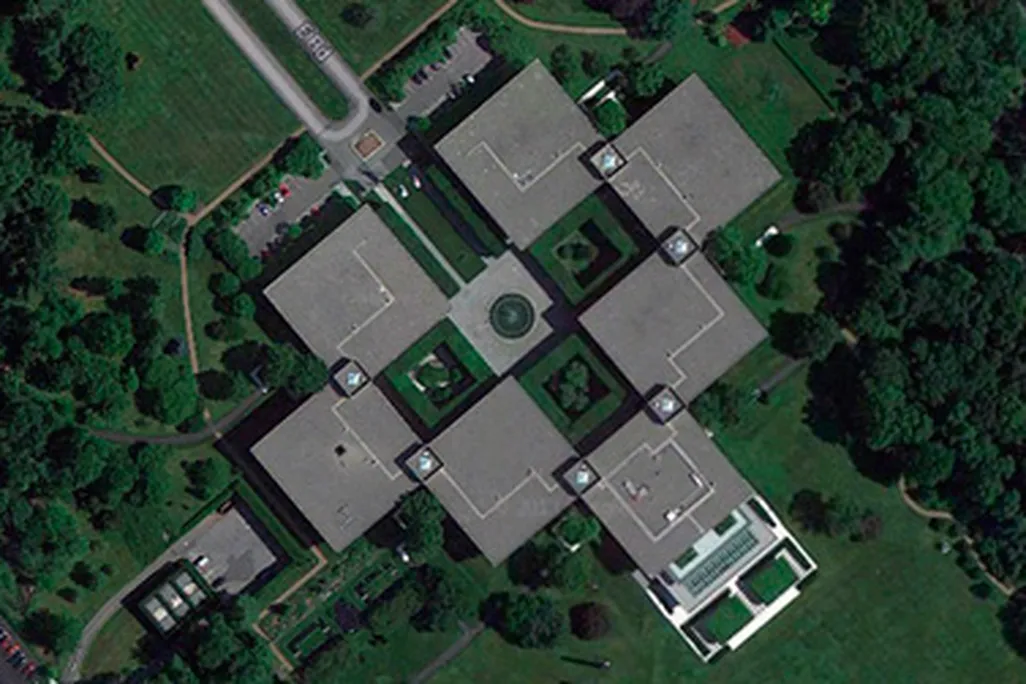 An aerial view of the PepsiCo World Headquarters in Purchase, NY