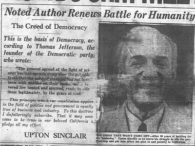 Upton Sinclair ran a partisan newspaper as part of his campaign for California governor.