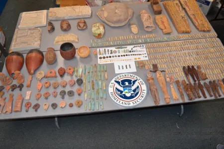 Eldarir checked three large suitcases full of artifacts in 2020.