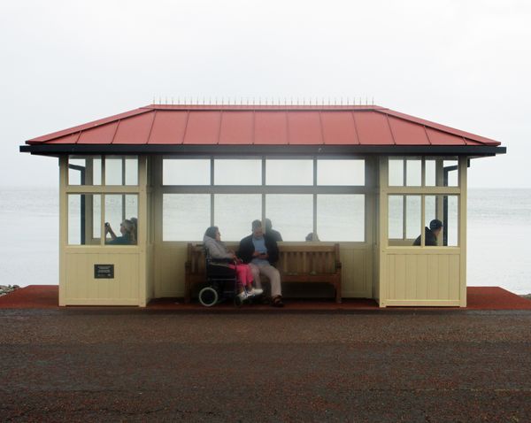 Shelter on Llandudno Bay Wales thumbnail