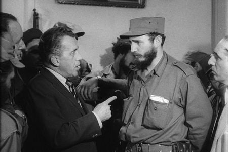 Ed Sullivan interviews Fidel Castro in January 1959, shortly after dictator Fulgencio Batista had fled the country.