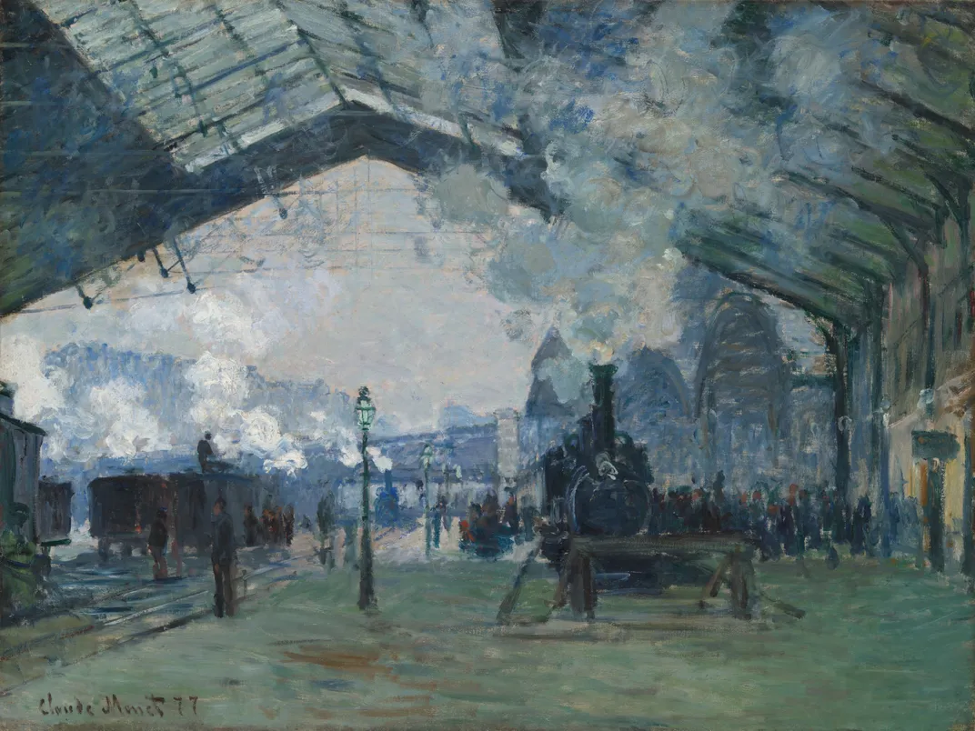 Arrival of the Normandy Train, Gare Saint-Lazare, Claude Monet, 1877