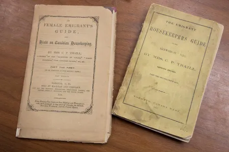 Among the artifacts in the exhibition is "Female Emigrants Guide," a guidebook for new immigrants to Canada about things like what produce to grow.