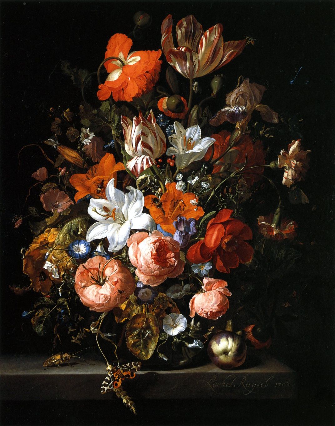 Flowers in a Glass Vase