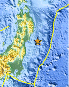 The epicenter of 2011 Tohoku-Oki earthquake was off the east coast of northern Japan.