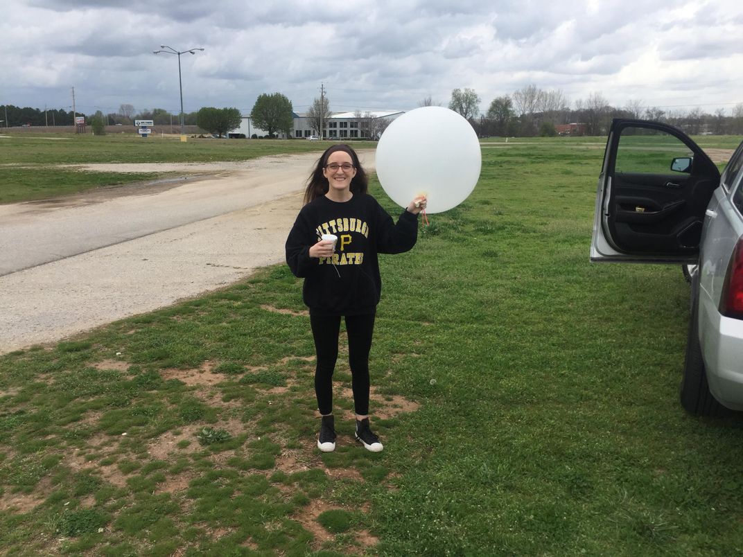 Jessica Bozell studies tornado formation at Purdue University.