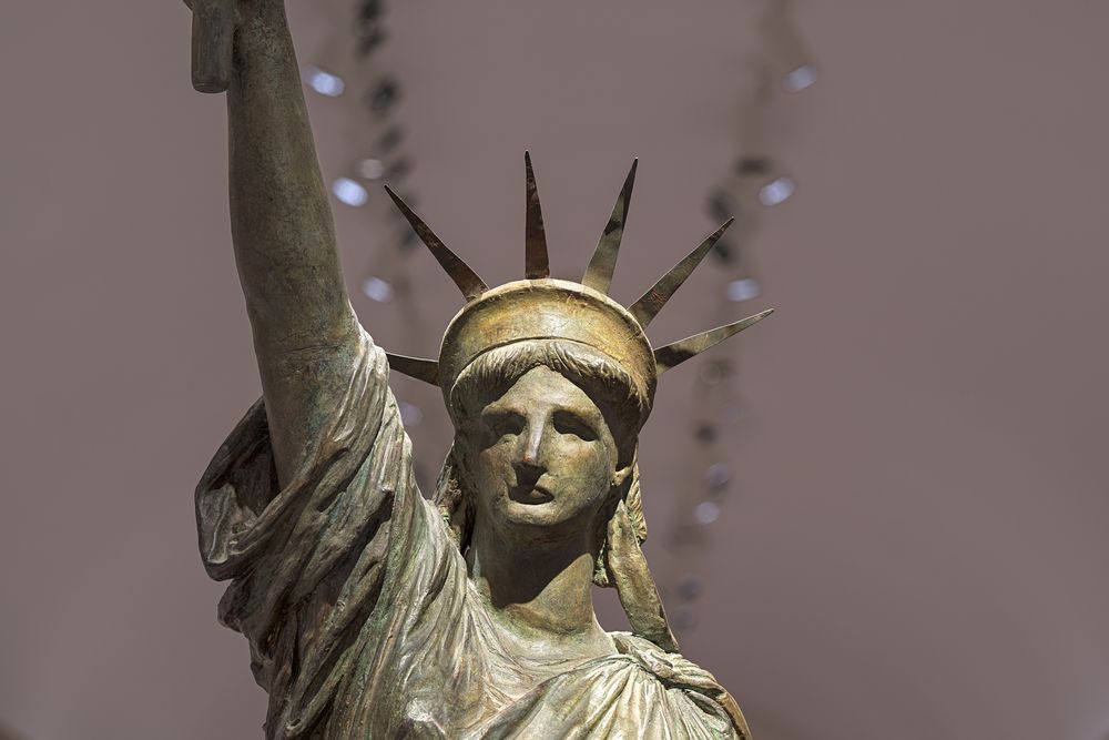 Liberty, Frédéric Auguste Bartholdi, painted terra cotta and tin, ca. 1884