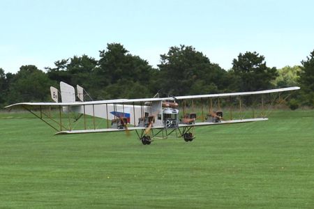 The Ilya Muromets model on final approach at the Long Island Skyhawks Model Club airfield in October 2016. 