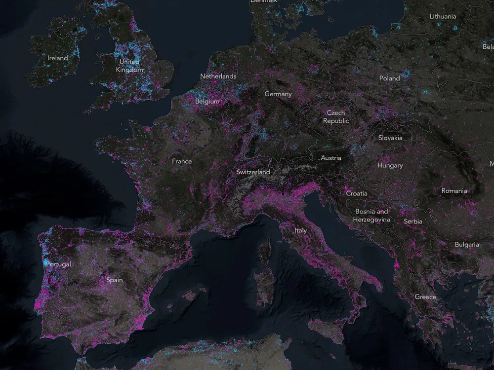 Stunning Map Shows Changes in Light at Night Around the World