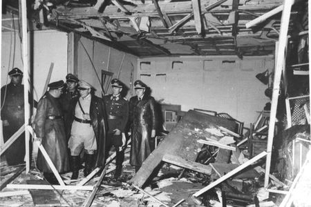 Damage after an attempted assassination of Hitler at the Wolf's Lair.