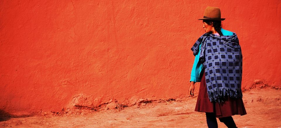  Quechua woman out for an afternoon stroll. 