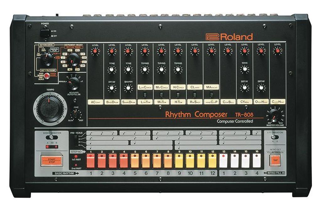 The Roland TR-808 Rhythm Composer drum machine