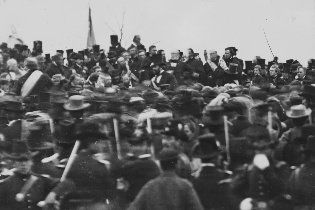One of just two confirmed photographs of Abraham Lincoln at Gettysburg on the day of his address