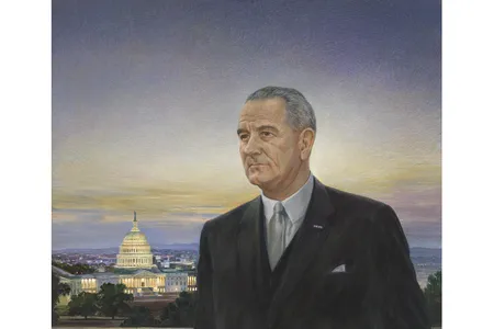Peter Hurd's famous portrait of Lyndon Baines Johnson