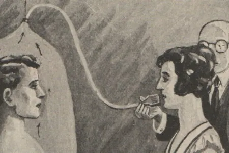 A woman is made to smell her partner's body odors to see if they're suitable for marriage