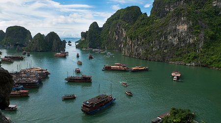 The floating fishing villages in Vietnam's Halong Bay