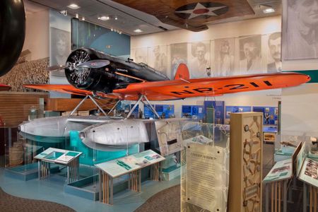 In 1933, Charles and Anne Morow Lindbergh flew survey flights across the North and South Atlantic in this Lockheed Sirius, nicknamed "Tingmissartoq," or "One who flies like a big bird."