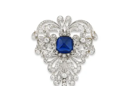 The &quot;Vanderbilt Sapphire&quot; by Tiffany &amp; Company is estimated to fetch at least $1 million at auction.