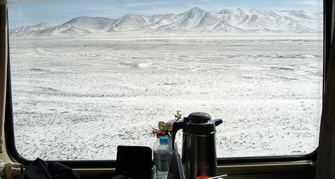 A view from the train on the way to Tibet