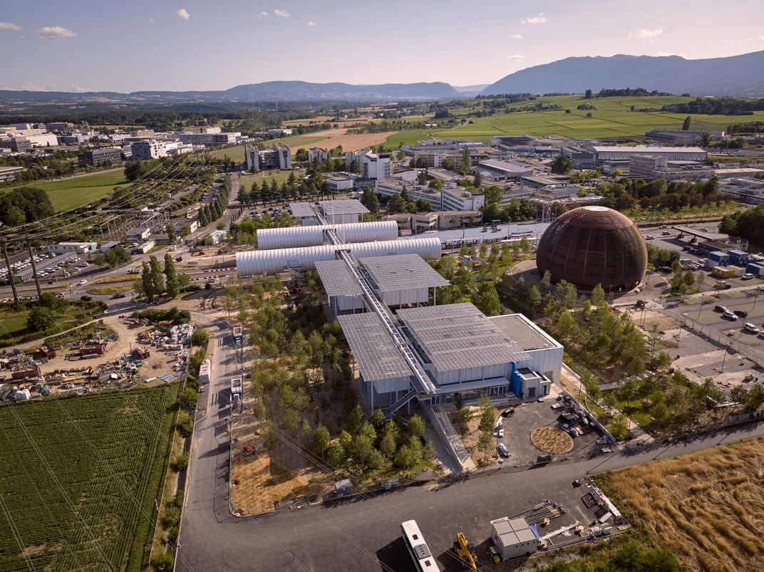 Aerial view of the CERN Science Gateway campus