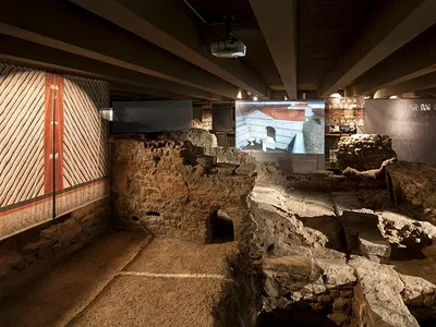 Remains of the archaeological crypt of Ile de la Cité