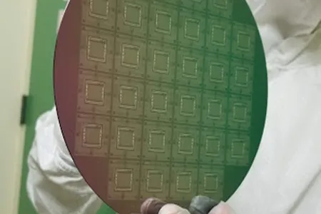A completed wafer of RV16X-NANO processors.