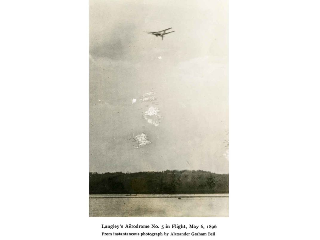 Bell's Photo of Aerodrome in Flight