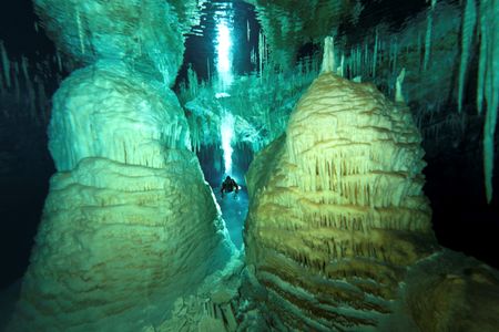 Jill Heinerth, a Canadian cave diver, underwater explorer, writer, photographer and filmmaker, shares stories from her expeditions in a live-streamed event on Aug. 12. (Jill Heinerth)