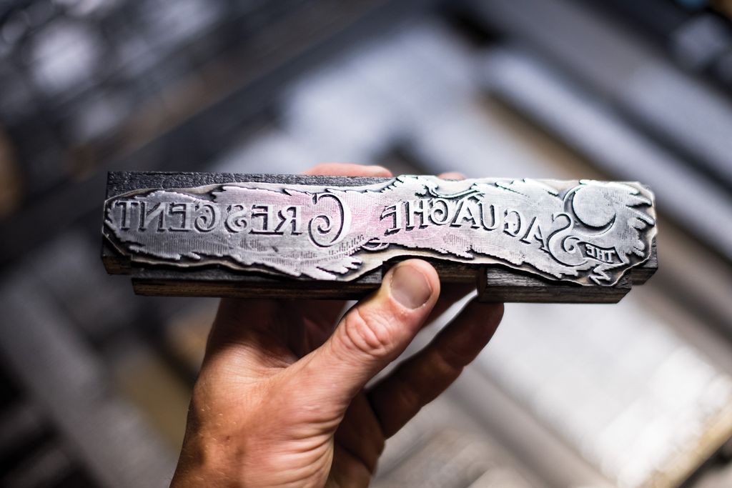 The Saguache Crescent’s masthead is cast from lead