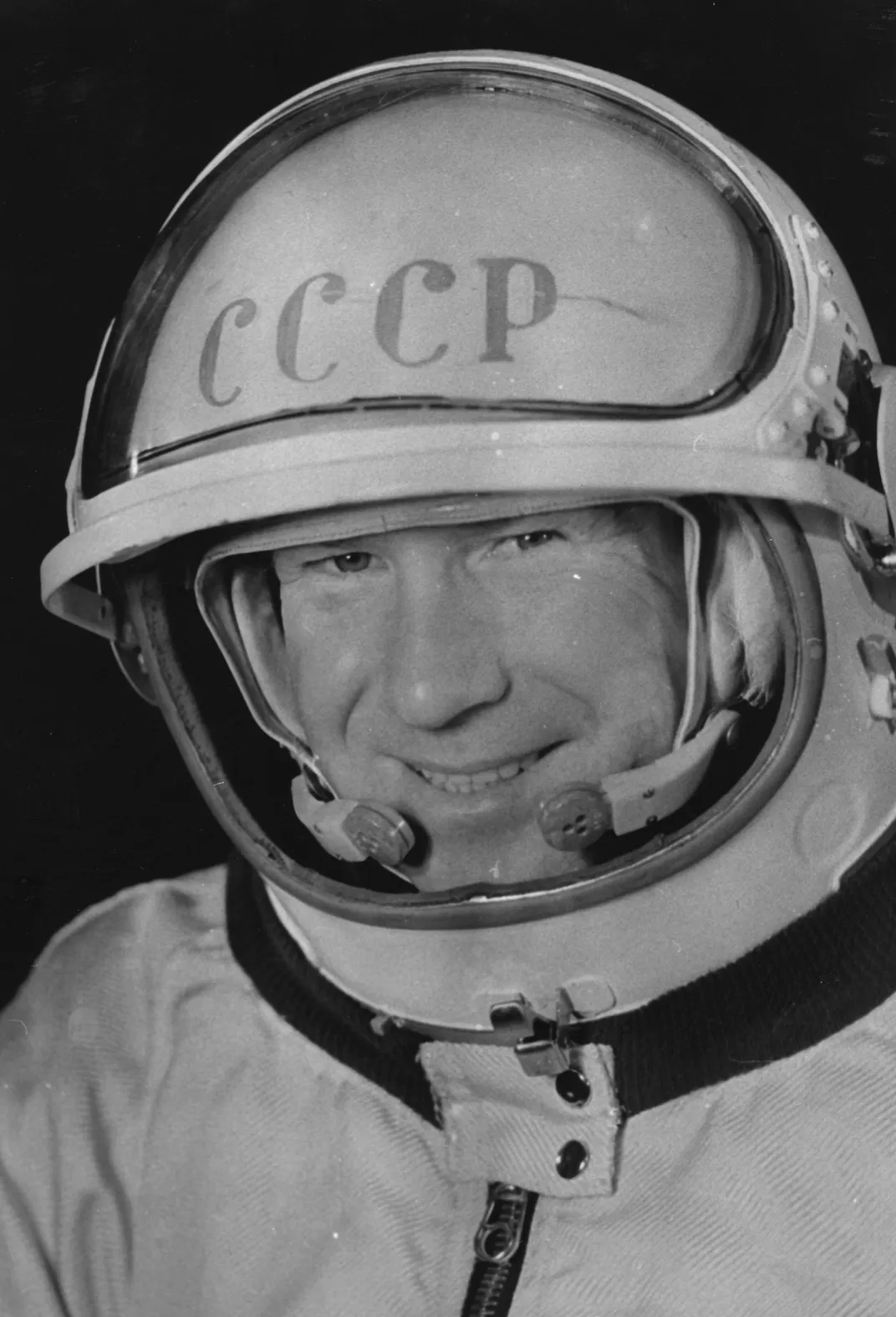 Soviet cosmonaut Aleksei Leonov, the first person to walk in space, in 1965