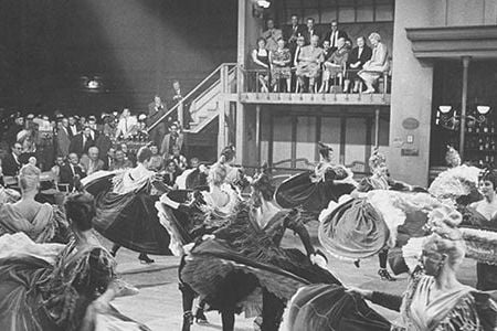 The Soviet leader makes his entrance at 20th Century Fox on September 19, 1959.  He would call Can-Can exploitive and pornographic.