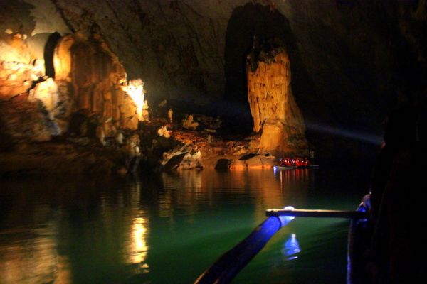 Inside the Underground River, Palawan, Philippines. thumbnail