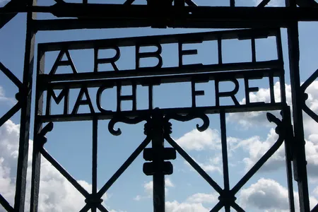 The gate stolen from Dachau concentration camp