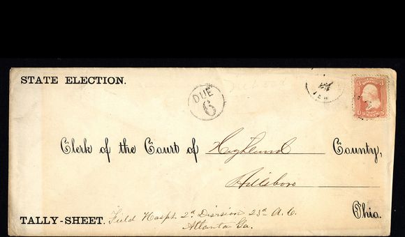 an absentee ballot used during the Civil War