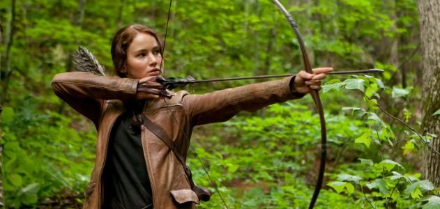 Jennifer Lawrence as Katniss Everdeen in The Hunger Games