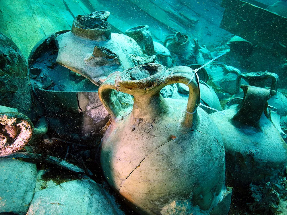 Jugs underwater