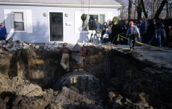 Martin Enterprises removed the shelter from Tim Howey’s front yard.