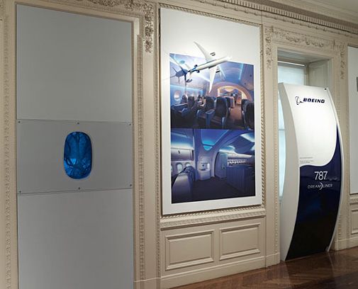 Part of the Dreamliner, on display at the Cooper-Hewitt.