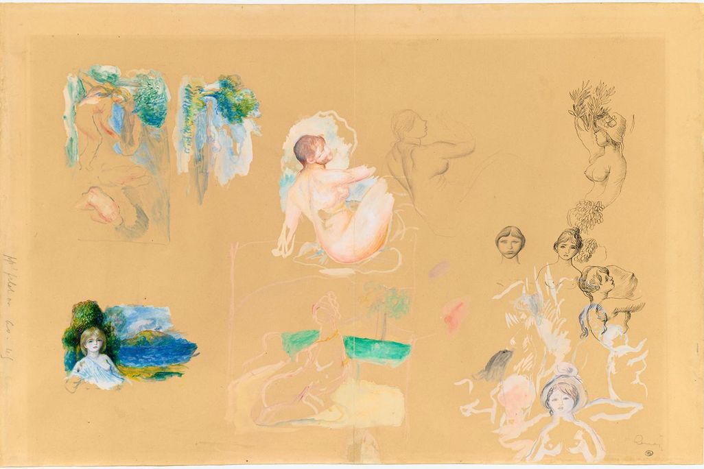 Sheet of Studies, Pierre-Auguste Renoir