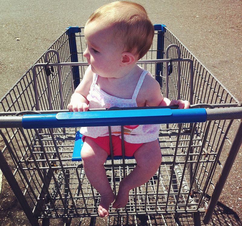 baby in cart