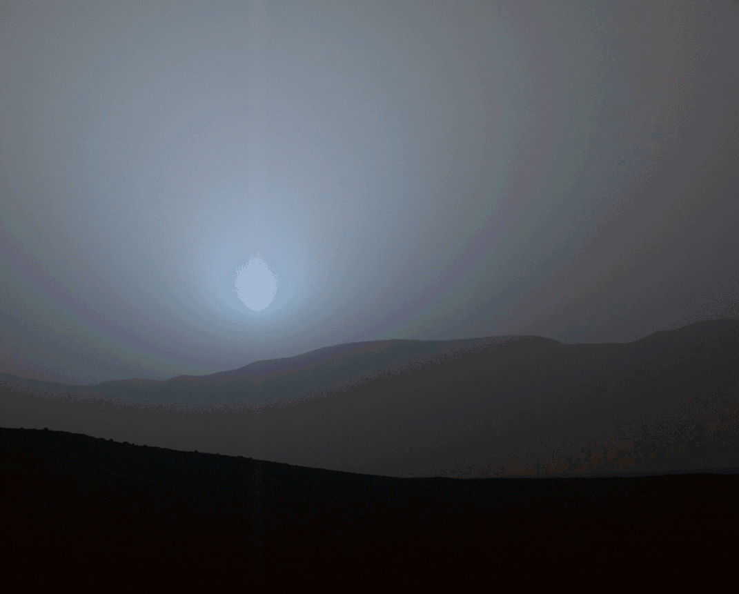 GIF of Martian sunset