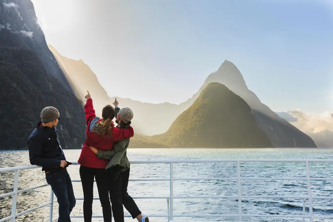 Cruising in Milford Sound. Credit: Adam Bryce/Tourism New Zealand