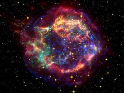 The remnants of a supernova.
