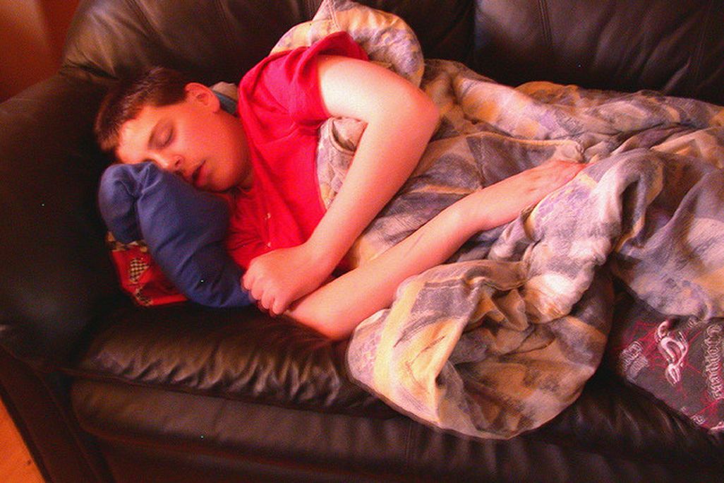 sleeping teen