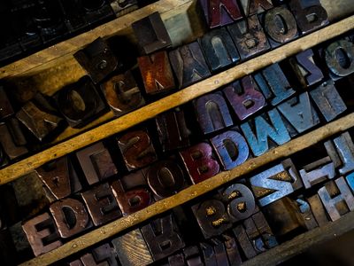 Wooden letterpress type